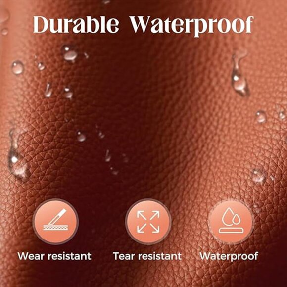 Brown leather crossbody bag for women with large capacity, anti-theft zip, adjus - Picture 8 of 9